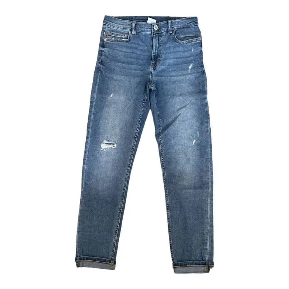 ZARA Kids | Mid Blue | DESTROYED SKINNY JEANS